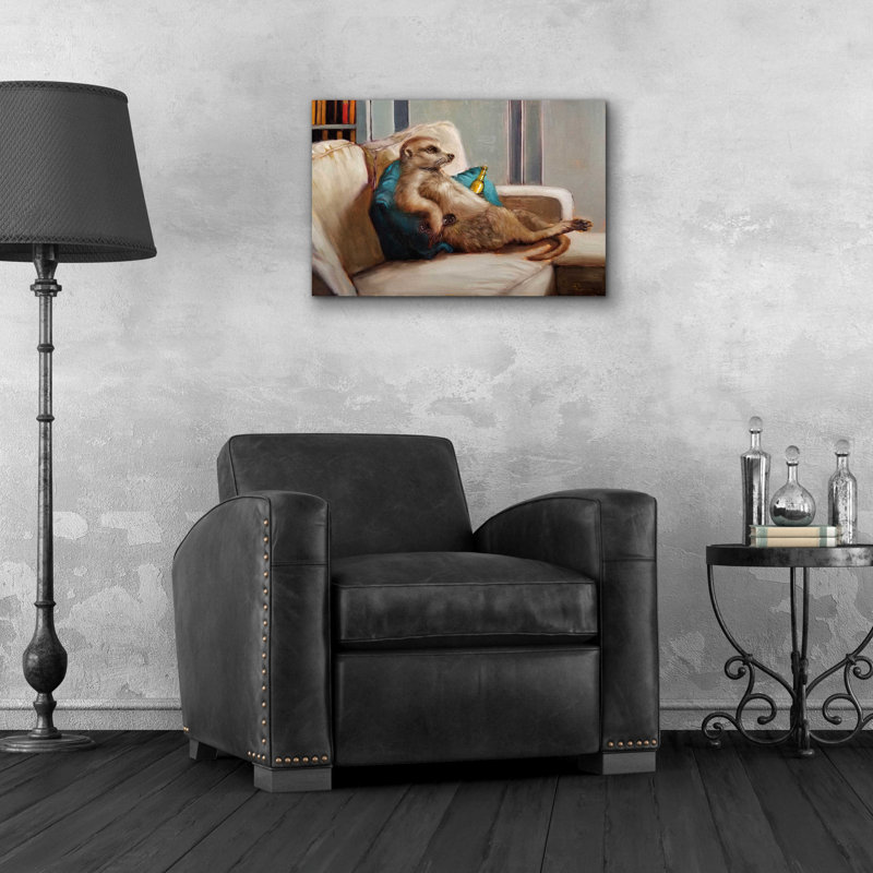 «Couch Potato» par Lucia Heffernan, art mural en verre acrylique, H 16 po x l 24 po x P 0,2 po