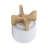 5" CHEVRON PLANTER W/ STAND, WHITE-1846271194