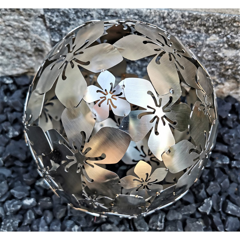 Charlann Stainless Steel Gazing Ball, 20cm H x 20cm W x 20cm D