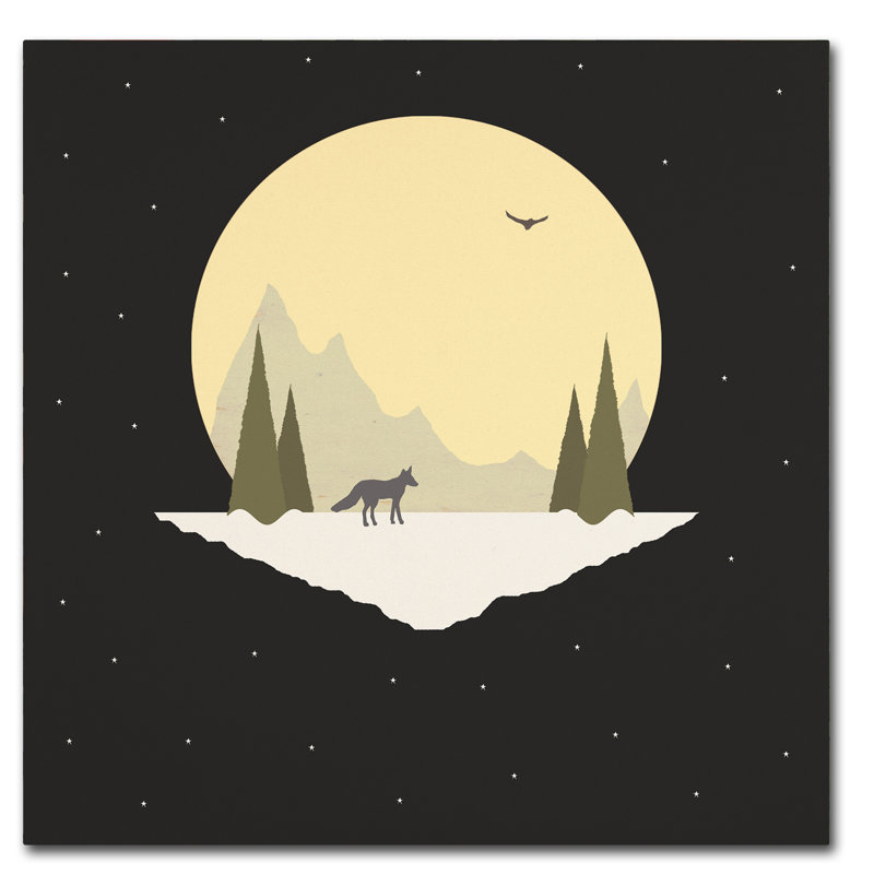 «Wintertime», art sur toile, H 24 po x l 24 po, Loup