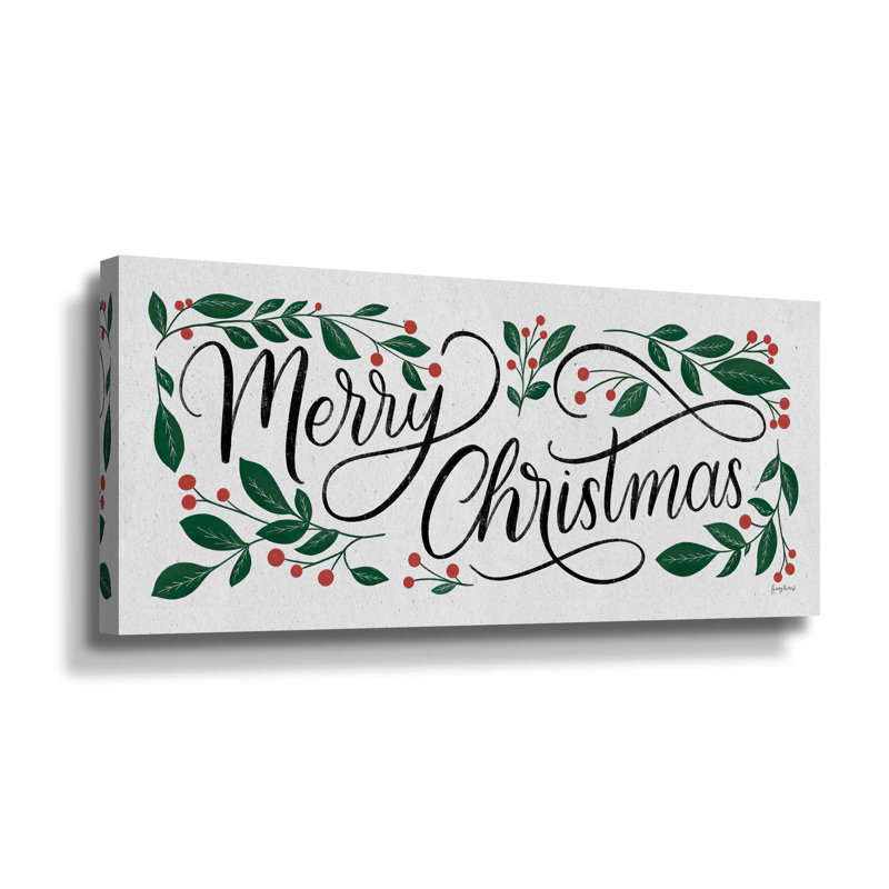«Christmas Sayings I Crop», impression sur toile, H 6 po x l 12 po x P 1,5 po, Toile tendue