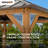 Sunjoy Hardtop Gazebo 11 x 11 ft. Cedar Framed Wood Gazebo with Brown Steel and Polycarbonate Hip Roof Hardtop for Garden, Backyard Shade