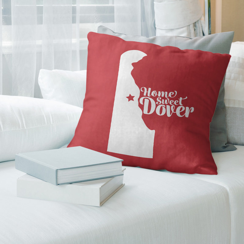 Coussin connecticut, 18 po x 18 po, Rouge, Dover
