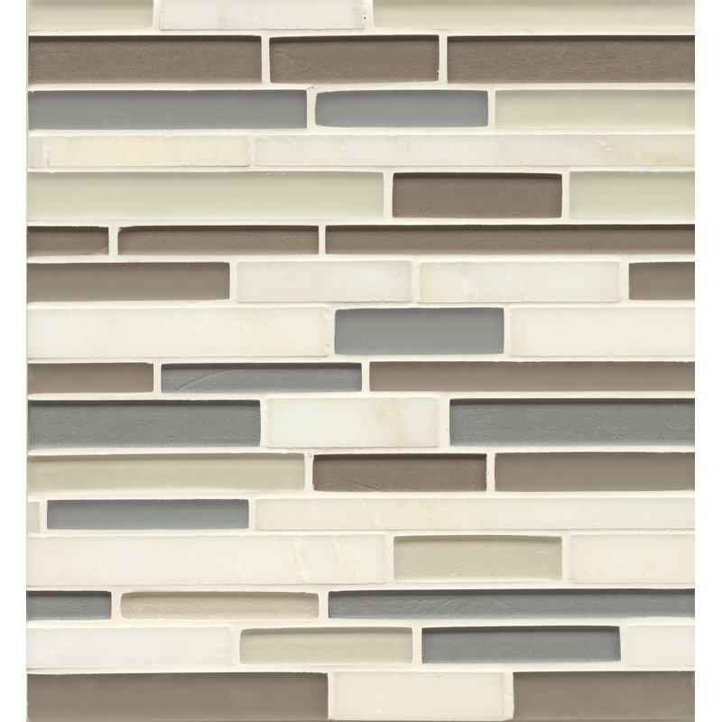 Manhattan Glass Linear Mosaic Wall & Floor Tile, Lacey