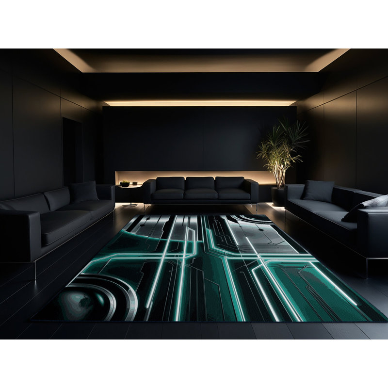 Orbit Fractals Rug, Round 8'