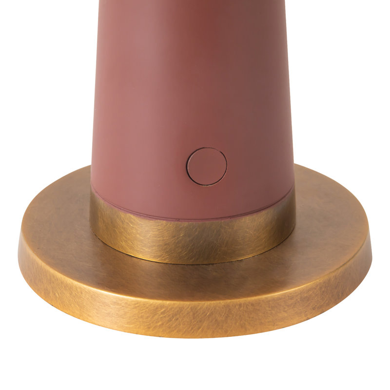 Clemence 11-in Red dimmable LED Table Lamp, Red