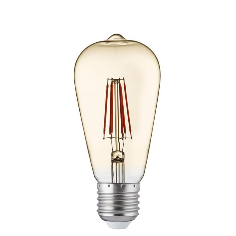FILAMENT ST64 LED SMOKE BULB 4W 27000K, Amber