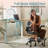 High Back Ergonomic Office Chair - Adjustable Swivel Chair with Lumbar Support, Flip-Up Arms, Retractable Footrest & Brown Diamond PU Leather for Home Office Desk-Gray-2109580358