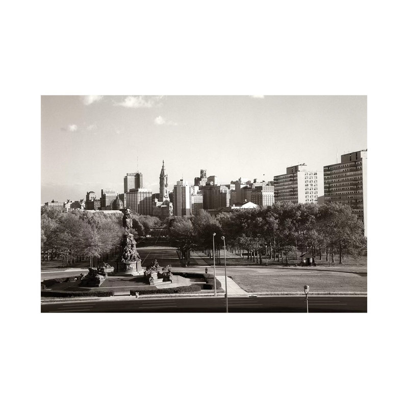 1960s Skyline Philadelphia Pennsylvania USA - Wrapped Canvas Print, 66.04 cm H x 45.72 cm W x 3.175 cm D