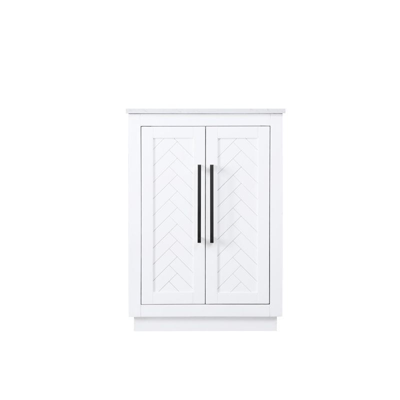 Meuble-lavabo simple 24 po, Blanc