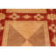 Tapis beige / rouge en laine noué à la main à motif géométrique 8 pi x 9 pi 11 po Baccio