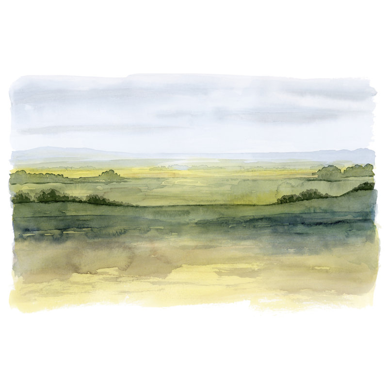 Golden Strata I by Grace Popp - Painting, 20cm H x 30cm W, Paper Print