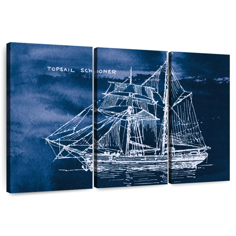 Voilier Mehar I Indigo, H 42 po x l 65 po