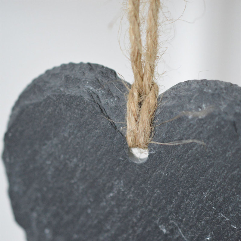 Nicola Spring - Slate Heart Hanging Tags - 7 x 5.5cm - Set of 6