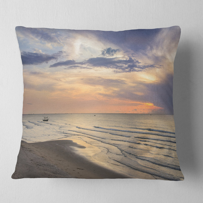 Coussin Calm Sunset, 16 po x 16 po, Coussin décoratif