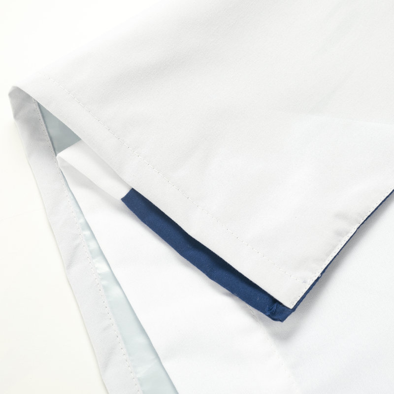 Panneau de rideau occultant avec œillets 100% blanc / bleu marine Dedrian 40 x 84, Bleu