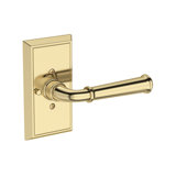 Dunsmoor Privacy Lever with Chamfered 5in Rose in Venetian Bronze