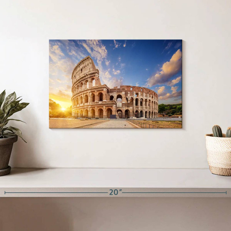 Ravi le Colosseo romain, H 8 po x l 12 po