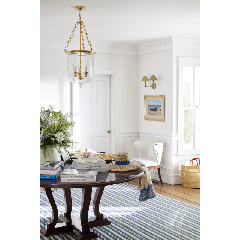 Ralph Lauren Cambridge 3 LIght Medium Pendant, Natural Brass
