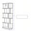 Ensemble de bibliothèque d'angle de 90 cm et bibliothèque de 80 cm - Tour de rangement modulaire brun foncé avec tablettes réglables pour le bureau personnel-1045434528