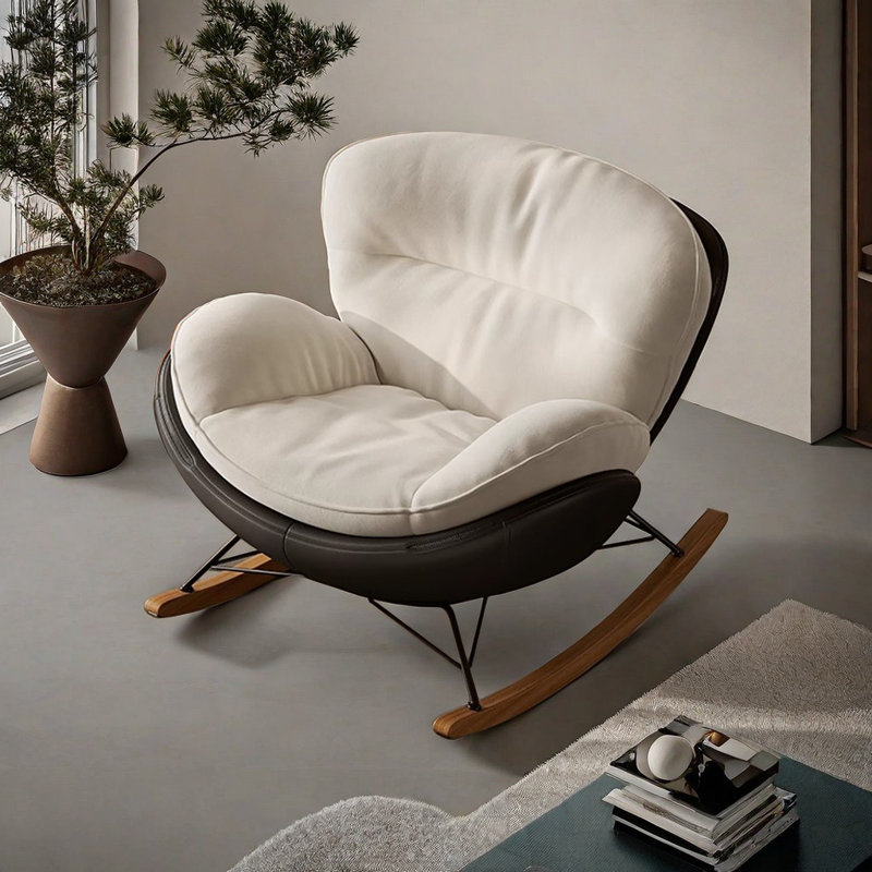Chaise berçante simple et luxueuse