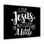 Love Jesus But I Cuss A Little - Wrapped Canvas Print-33849599