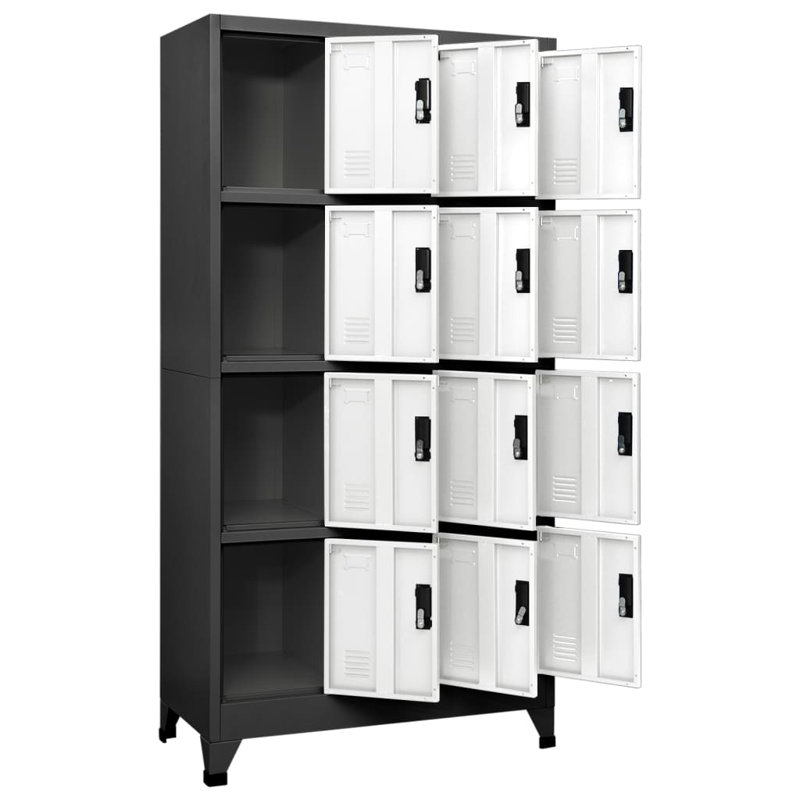 Vroman Metal 4 - Tier 90cm with Key, Grey