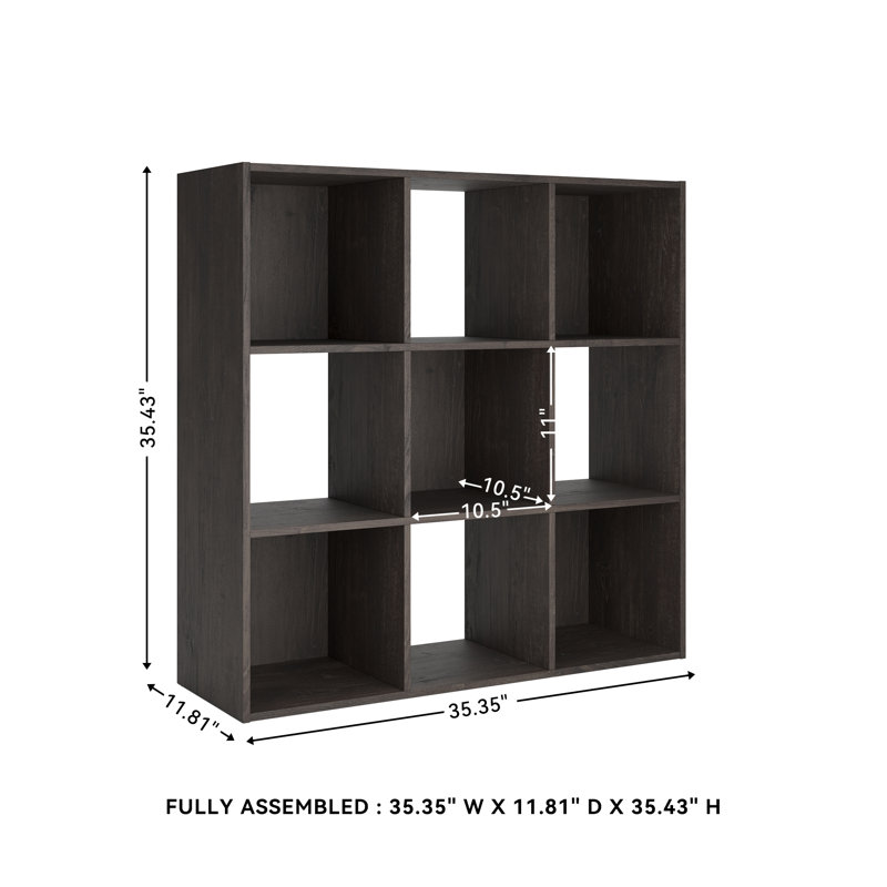 Organisateur de cubes Piperton, (3 tablettes) H 35,43 po x l 35,35 po x P 11,81 po