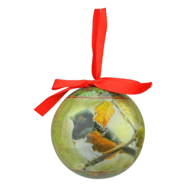 Ensemble d'ornement boule de Noël incassable 14 carats vert et rouge