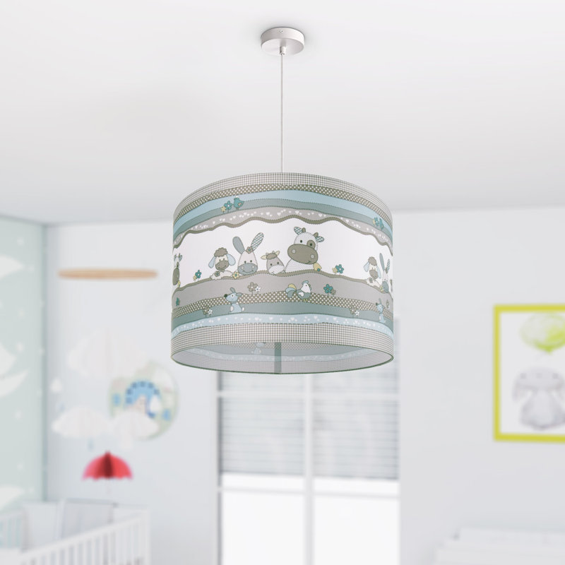 Saqlain 1 - Light White Drum Pendant