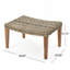 Repose-pieds en bois et osier avec repose-pieds moderne