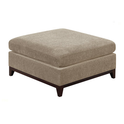 Repose-pieds modulaire en tissu de chenille chameau 1pc