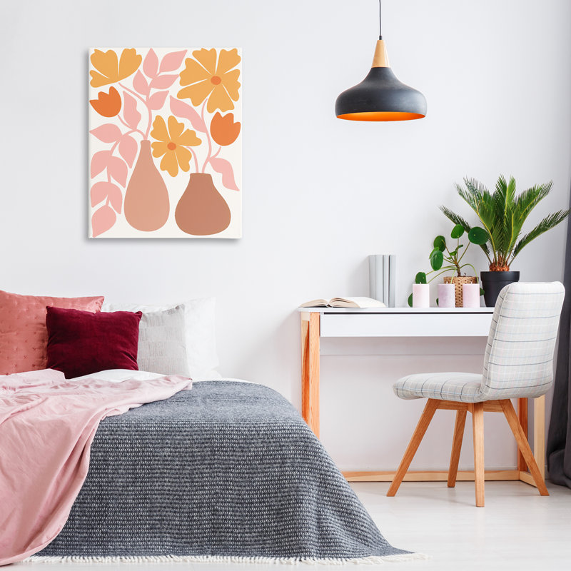 Art mural sur toile Funky Flower Vases par Taylor Shannon Designs, H 40 po x l 30 po