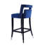 Ensemble de 2 tabourets de bar en suède avec têtes de clous en velours