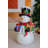 Snowman Statue with LED Lights Lighted Christmas Decor Battery Operated Indoor Use Only