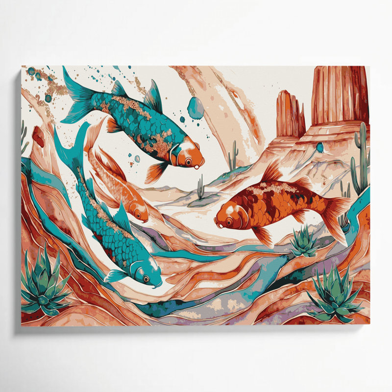 Art mural sur toile 31 "Southwestern Animals", H 20 po x l 30 po