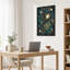 Toile abstraite sarcelle et or-1910079914