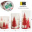 Anneau de bougie de Noël, baies rouges et couronne de bougie de Noël avec bougeoirs pour bougies de table, 4 pièces