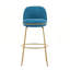 Tabouret de bar rembourré en métal-681448599