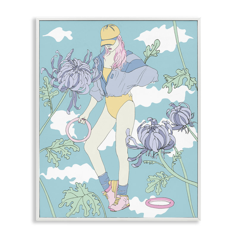  «L'exercice fille avec des nuages», estampe numérique de Melissa Wang, H 30 po x l 24 po