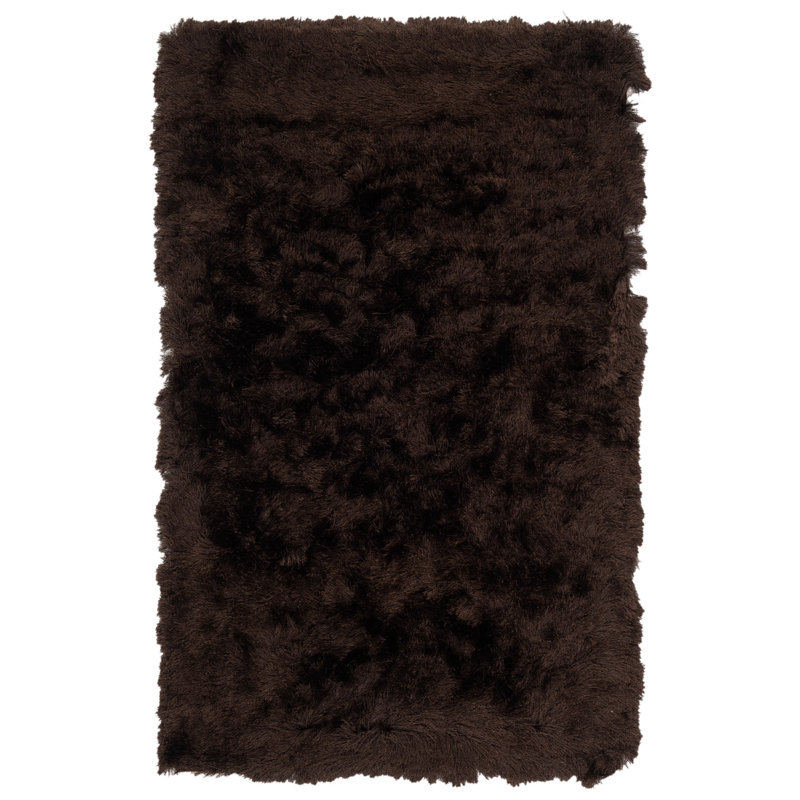 Tapis chocolat touffeté à la main Delane, Rectangulaire 3 pi x 5 pi
