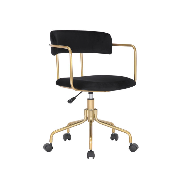 Willa Arlo Interiors Levins Gold Chrome Task Chair & Reviews | Wayfair