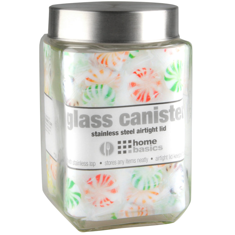 Pot de cuisine carré en verre, H 7 po x l 4,5 po x p 4,5 po