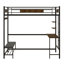 Easy Assembly Loft Bed With Storage And Buckle Fastened Frame Slats