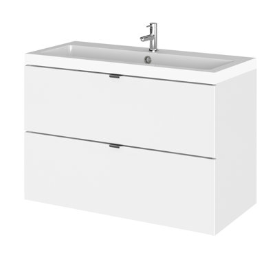Fusion 20320mm Single Bathroom Vanity with Integrated Polymarble Basin
