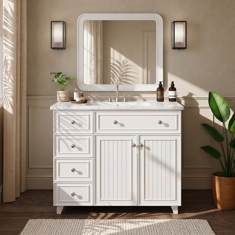 Meuble-lavabo simple 36 po avec lavabo en céramique