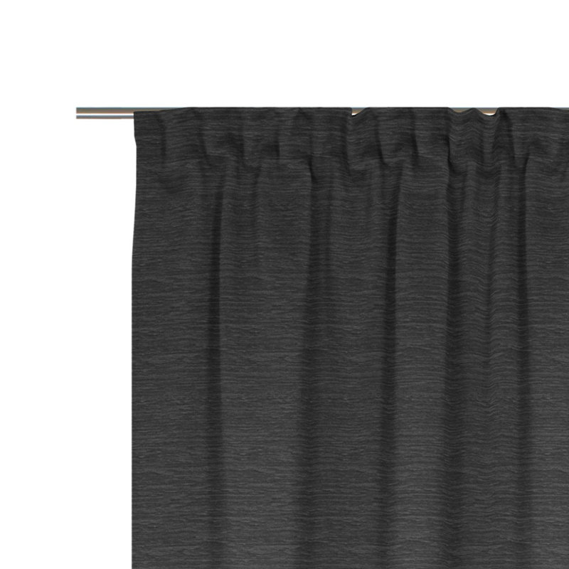 Breedlove Room Darkening Curtain Single Panel, Black, 225cm H x 270cm W