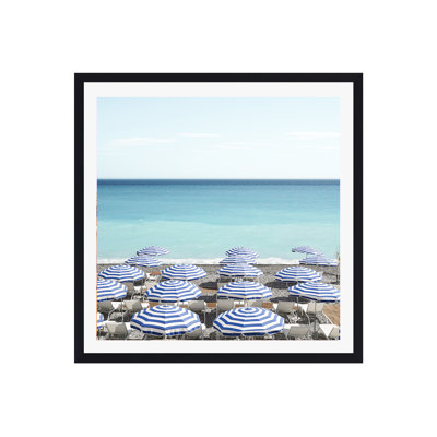 Niels "Blue Beach Umbrellas" Photo Print