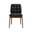 Set Of 2 Tufted Leatherette Upholstered Dining Chairs