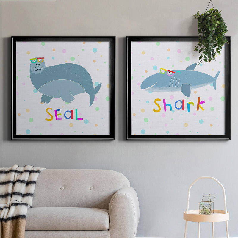 Animal Spots I Animal Spots I - Ensemble de 2 cadres photo sur toile, H 34,5 po x l 69 po x P 1,5 po, Toile avec cadre noir